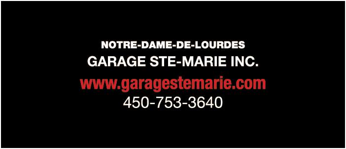 NOTRE-DAME-DE-LOURDES GARAGE STE-MARIE INC  www garagestemarie com 450-753-3640