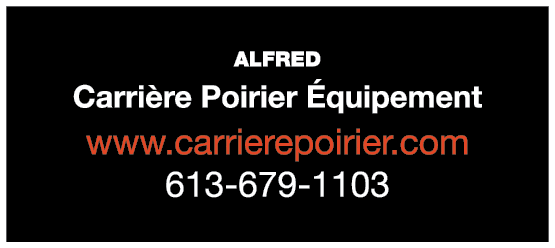 Alfred￼ Carri re Poirier quipement www.carrierepoirier.com 613 679 1103
