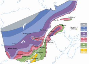 Zones de rusticité du Québec