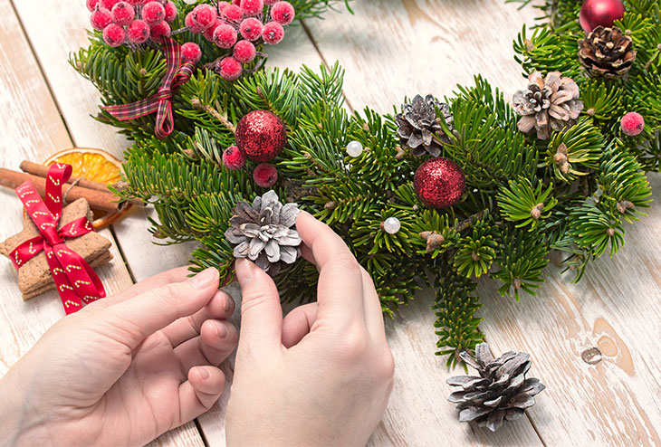 couronne de Noël à faire soi-même