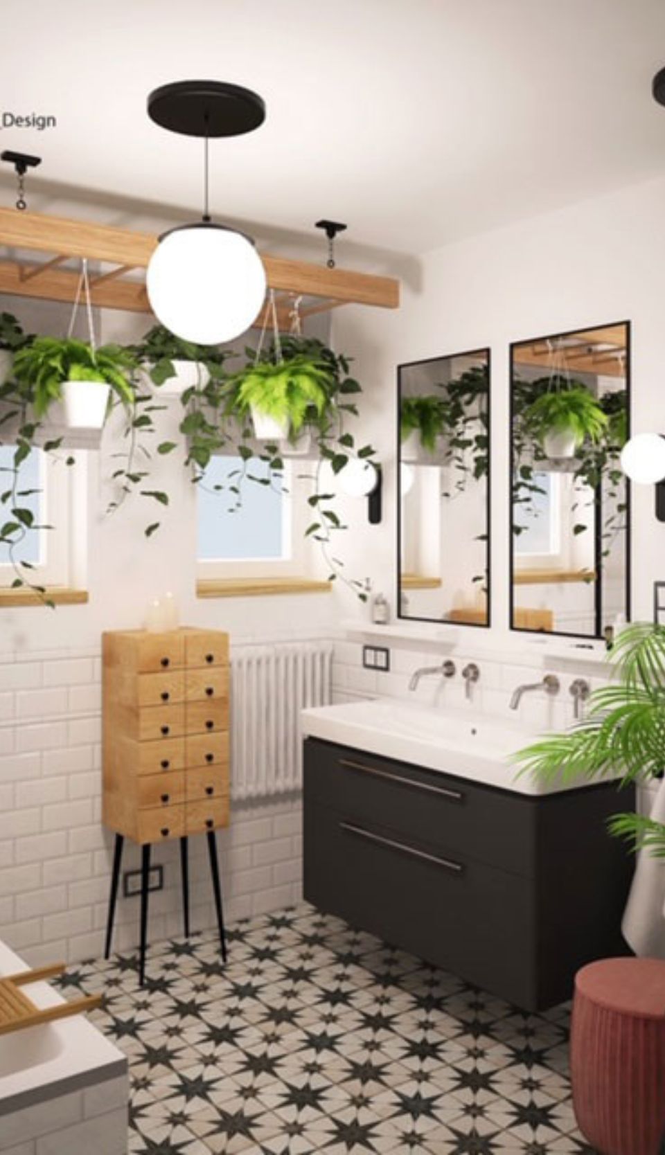 plantes vertes dans une salle de bain pour décorer votre maison avec des plantes