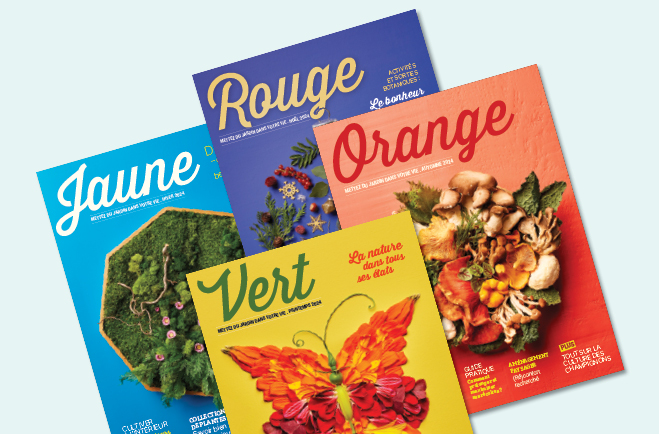 Abonnement aux magazines de jardinage Vert, Orange, Rouge et Jaune 2024