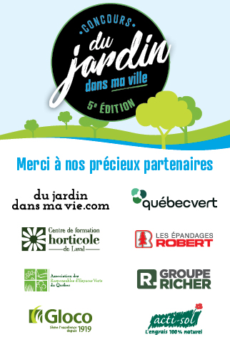 Ilot du concours Du jardin dans ma ville 2025 avec les partenaires